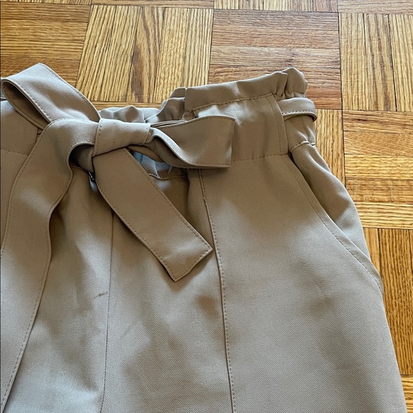 Tan Paperbag  Pants - Picture 4 of 7